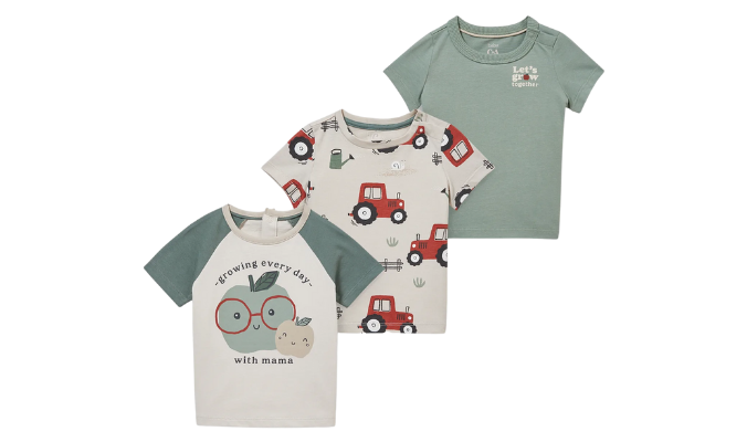 Multipack 3er - Baby-Kurzarmshirt