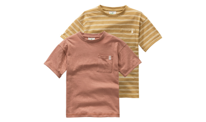 2 Kinder T-Shirts aus Flammgarn