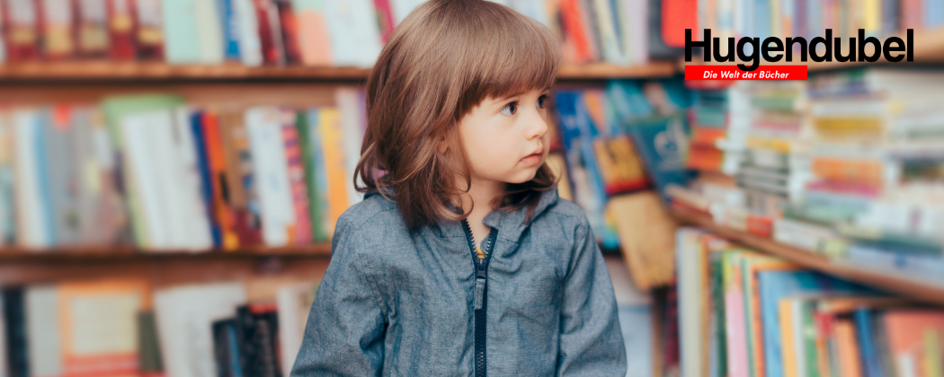 Hugendubel Shop Bild mit Kind in Bücherei