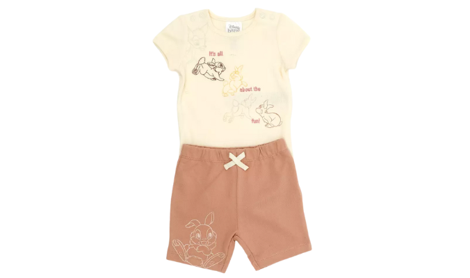 Bambi und Klopfer - Set aus Baby Body und Shorts