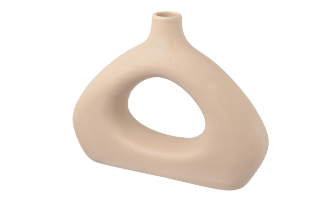 Design-Vase in ovaler Form