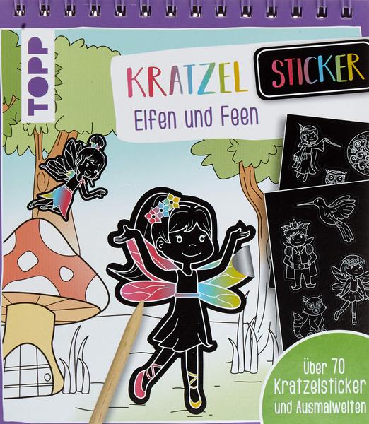 Kratzel-Stickerbuch Elfen und Feen Thalia