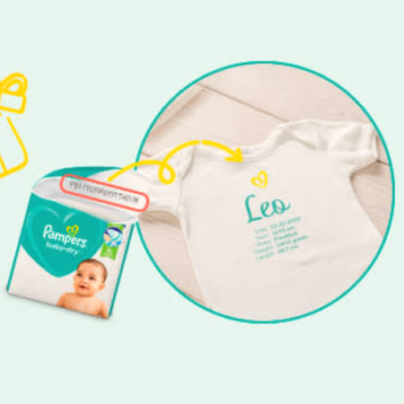 Gratis Baby-Shirt in der Pampers App