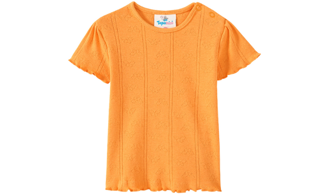 Baby T-Shirt mit Ajour-Muster