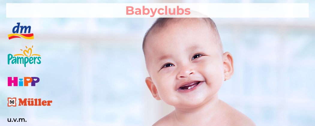 Banner: Babyclubs – Hol dir deine Willkommensgeschenke