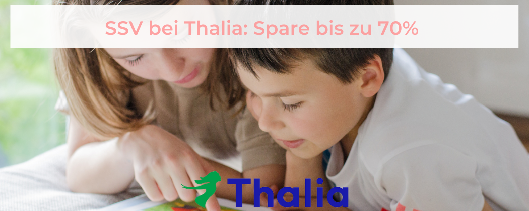 Junge und Mädchen lesen gemeinsam ein Buch Thalia SSV