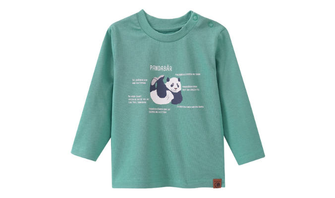 Baby Langarmshirt mit Pandabär-Print