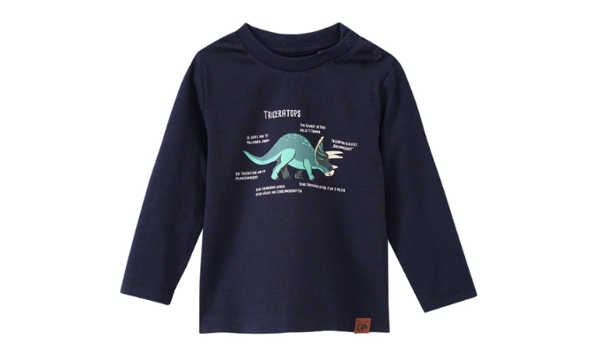 Baby Langarmshirt mit Triceratops-Print