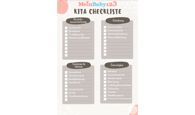 Checkliste KiTa