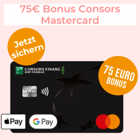 75€ Bonus für Consors Finanz Mastercard ohne Jahresgebühren