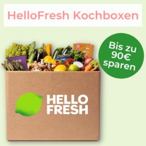 Bis zu 90€ sparen auf deine Kochbox von HelloFresh