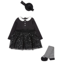 Baby-Halloween-Outfit - 3 teilig - Glanz-Effekt