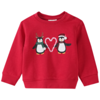 Baby Sweatshirt mit weihnachtlichem Motiv