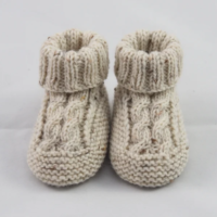 beige melierte Babyschuhe