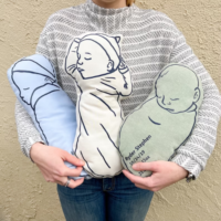 Personalisiertes Lebensgroßes Neugeborenes Babykissen