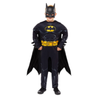 2tlg. Kostüm "Batman Comic" in Schwarz