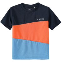 Jungen Sport-T-Shirt mit Farbteiler