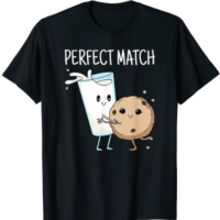 Perfect Match Shirt Valentinstag Milch Cookie lustig Partner T-Shirt