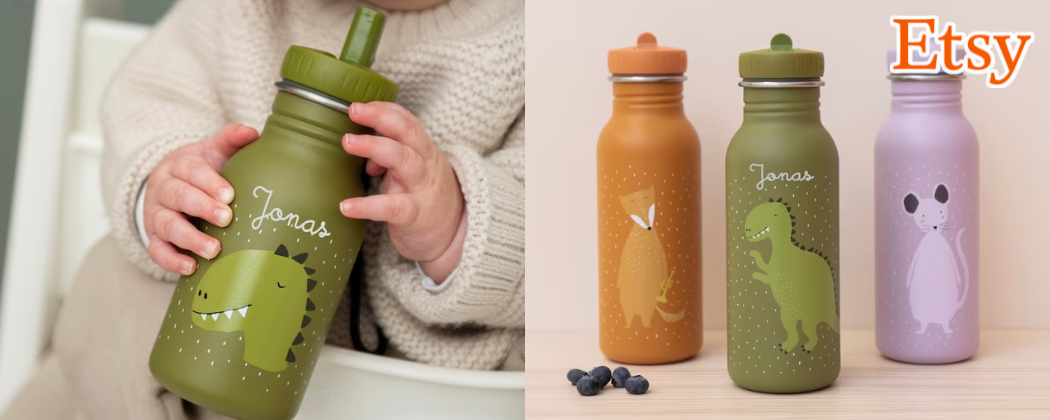 Süße Kinder Trinkflasche mit Namen bei Etsy