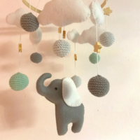 Baby Mobile Elefant Mint