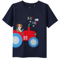 Jungen T-Shirt mit Trecker-Applikation