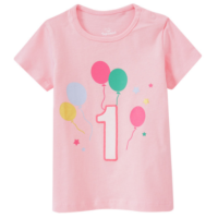 Baby T-Shirt mit Geburtstagszahl