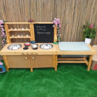 Mud kitchen with blackboard and water/sand table