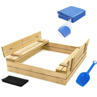 Sandkasten mit Deckel Sandbox 120x120