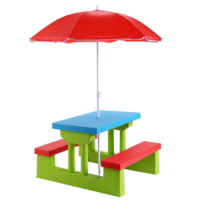 COSTWAY® Kindermöbel mit Sonnenschirm