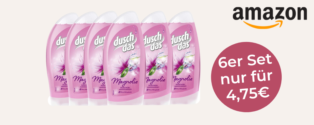 Duschdas Damen Magnolie Duschgel 6x250ml für nur 4,22€ bei Amazon - Jetzt zugreifen und sparen!