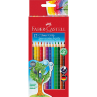 Faber-Castell Buntstifte COLOUR GRIP, wasservermalbar, 12 Farben