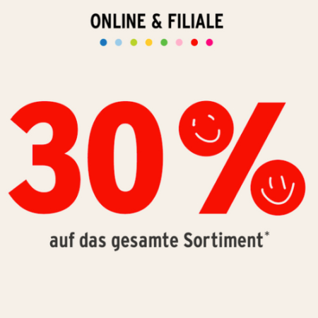 ❤️ 30% Rabatt auf ALLES bei Ernsting's family