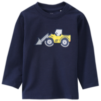 Baby Langarmshirt mit Radlader-Applikation