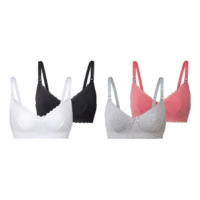 esmara® Damen Still-BHs, 2 Stück, bügellos