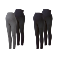 esmara® Damen Umstandsleggings, 2 Stück, extrahoch geschnitten