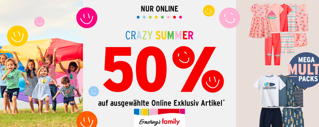 🔥 50% Rabatt bei Ernsting's family - auf ausgewählte Artikel