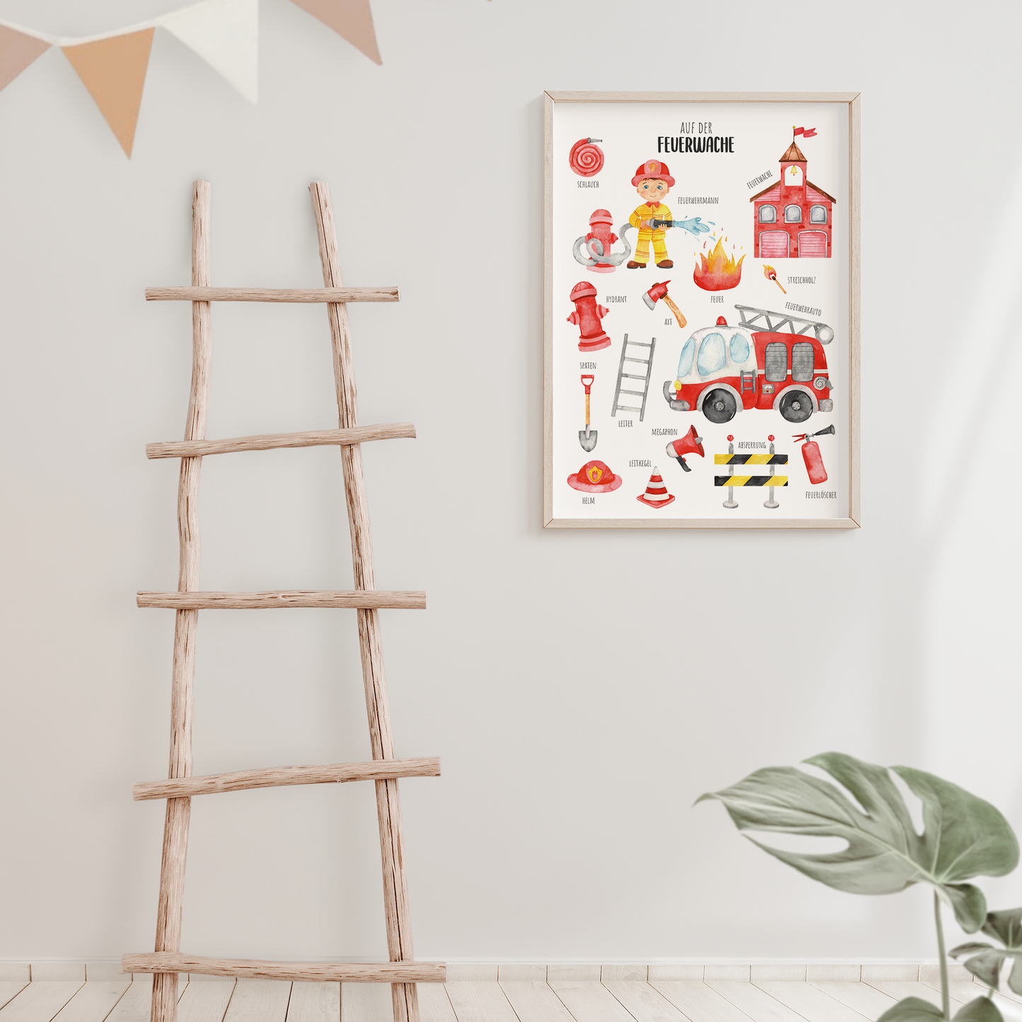 Kinderzimmerposter | Feuerwehr A2
