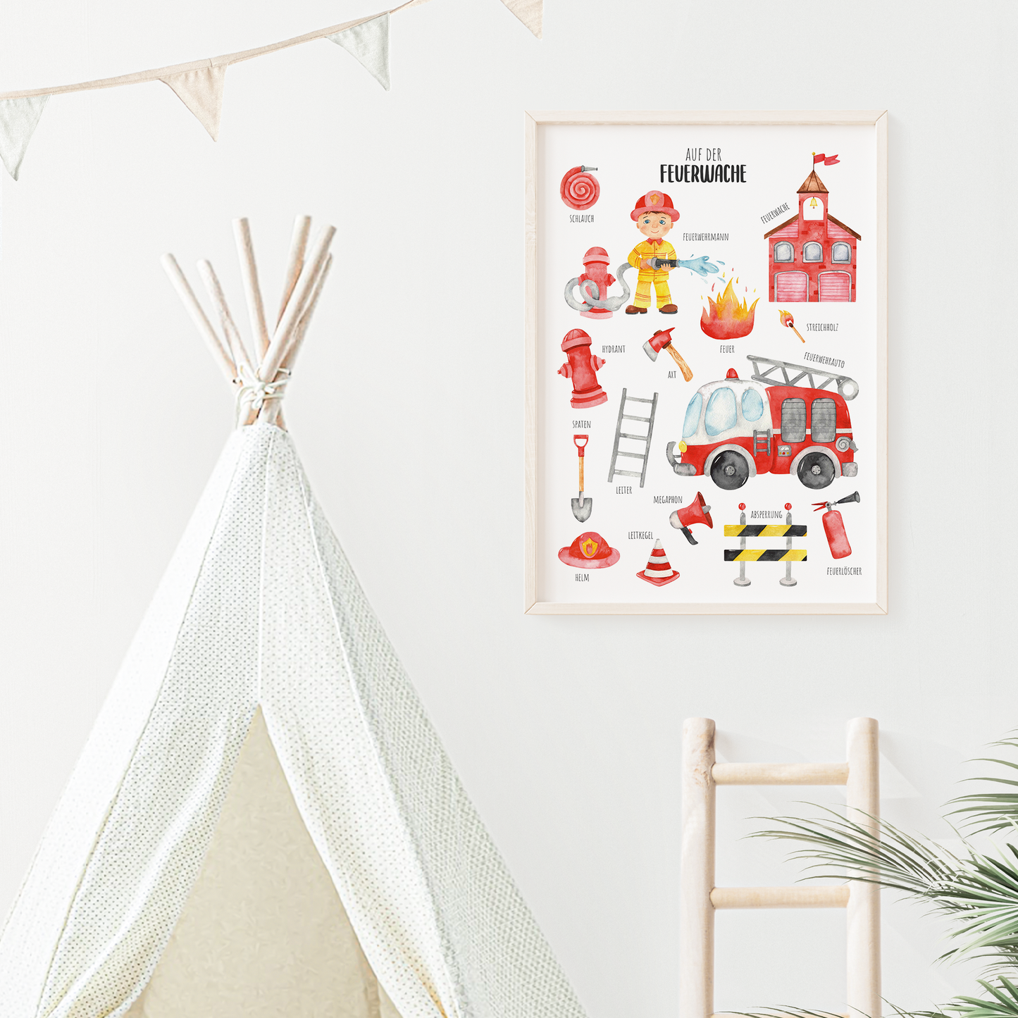 Kinderzimmerposter | Feuerwehr A2