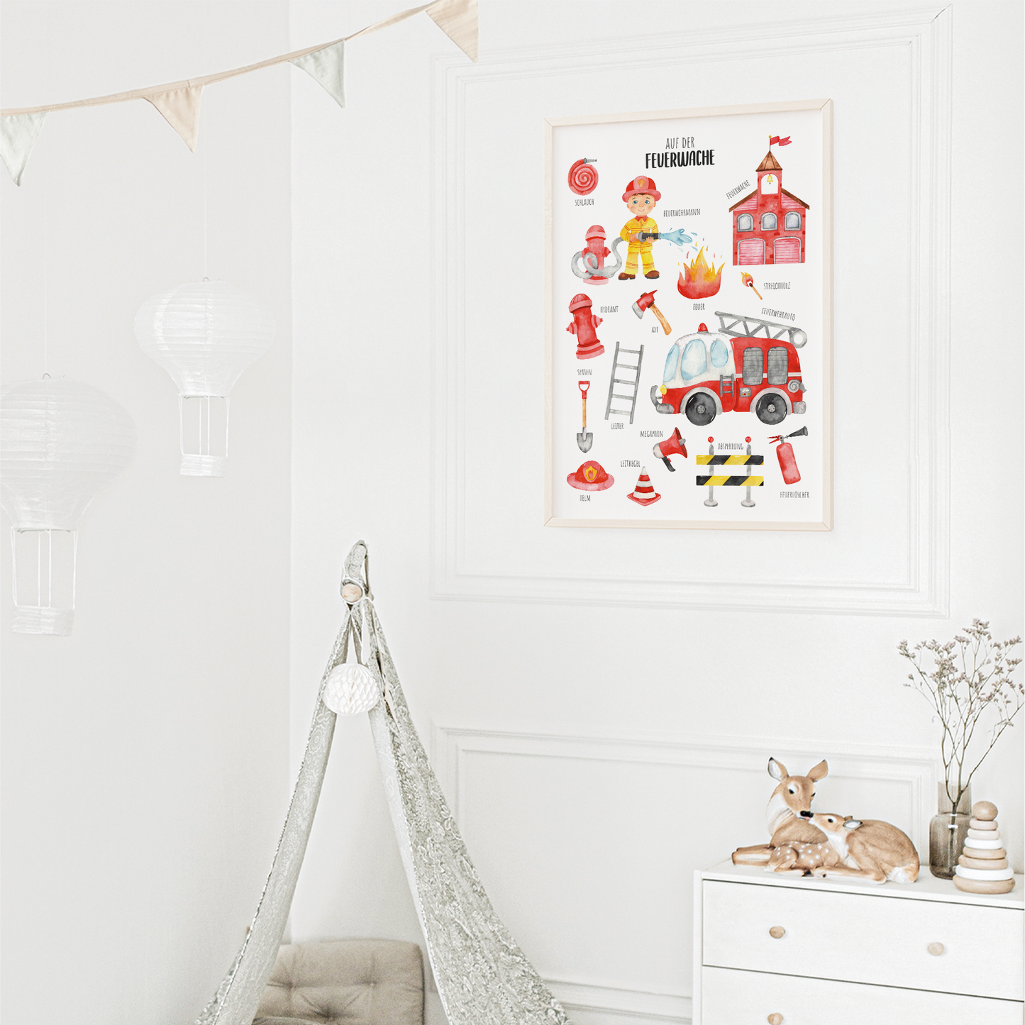 Kinderzimmerposter | Feuerwehr A2