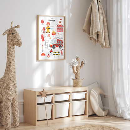 Kinderzimmerposter | Feuerwehr A2