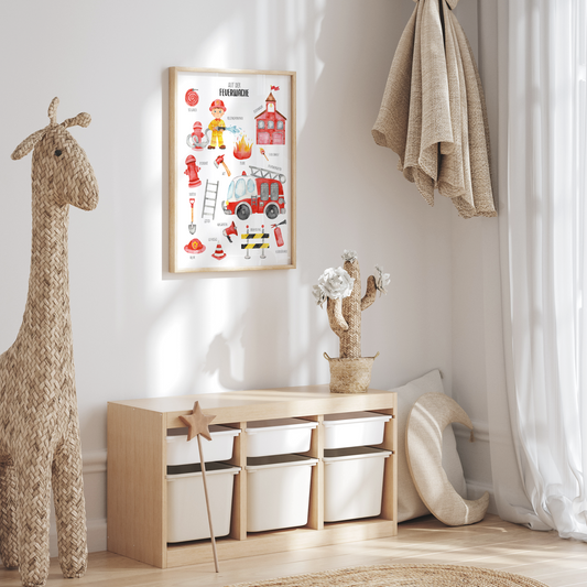 Kinderzimmerposter | Feuerwehr A2