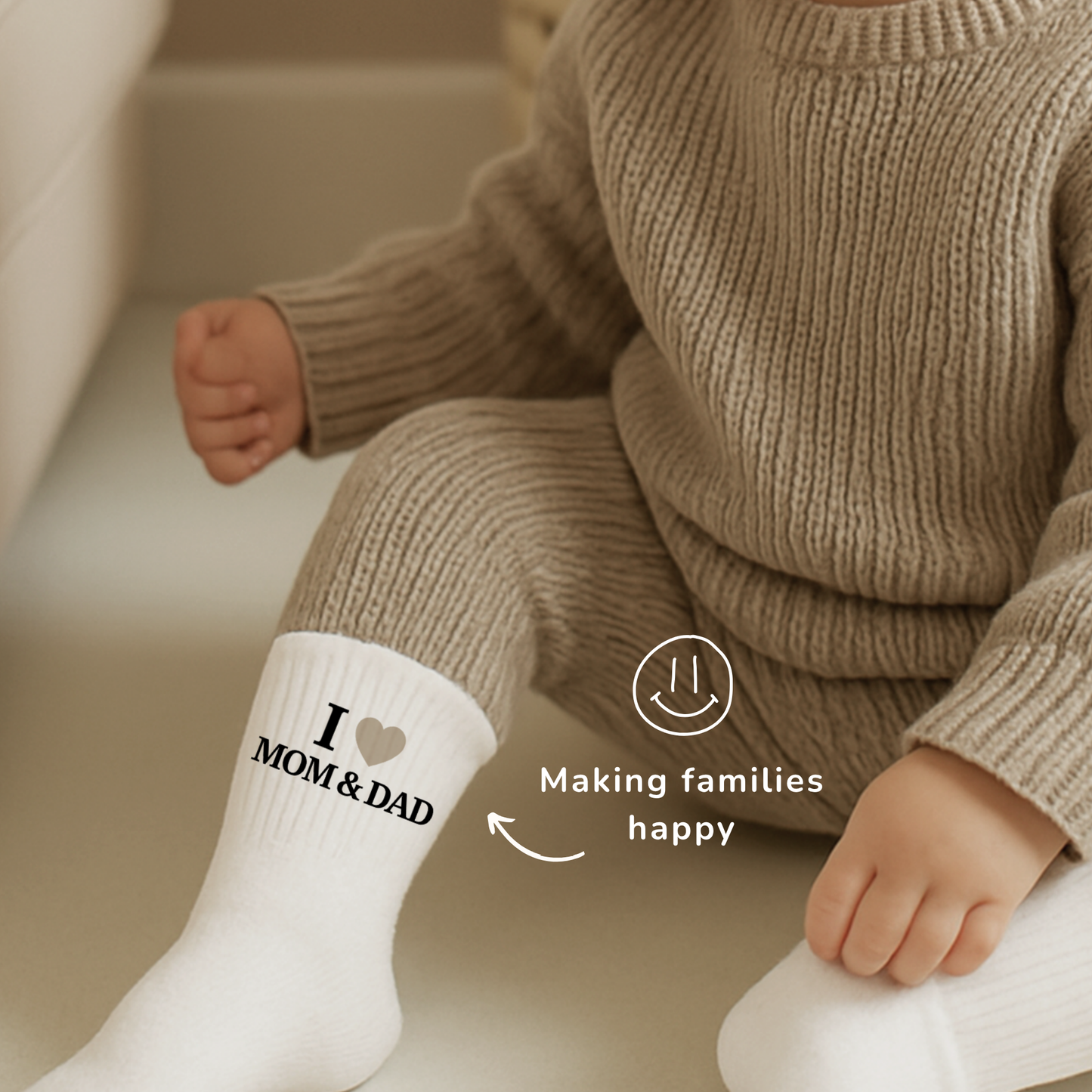 Geschenk zur Geburt Baby  – Babysocken Set inkl. Karte & Baumwollsäckchen
