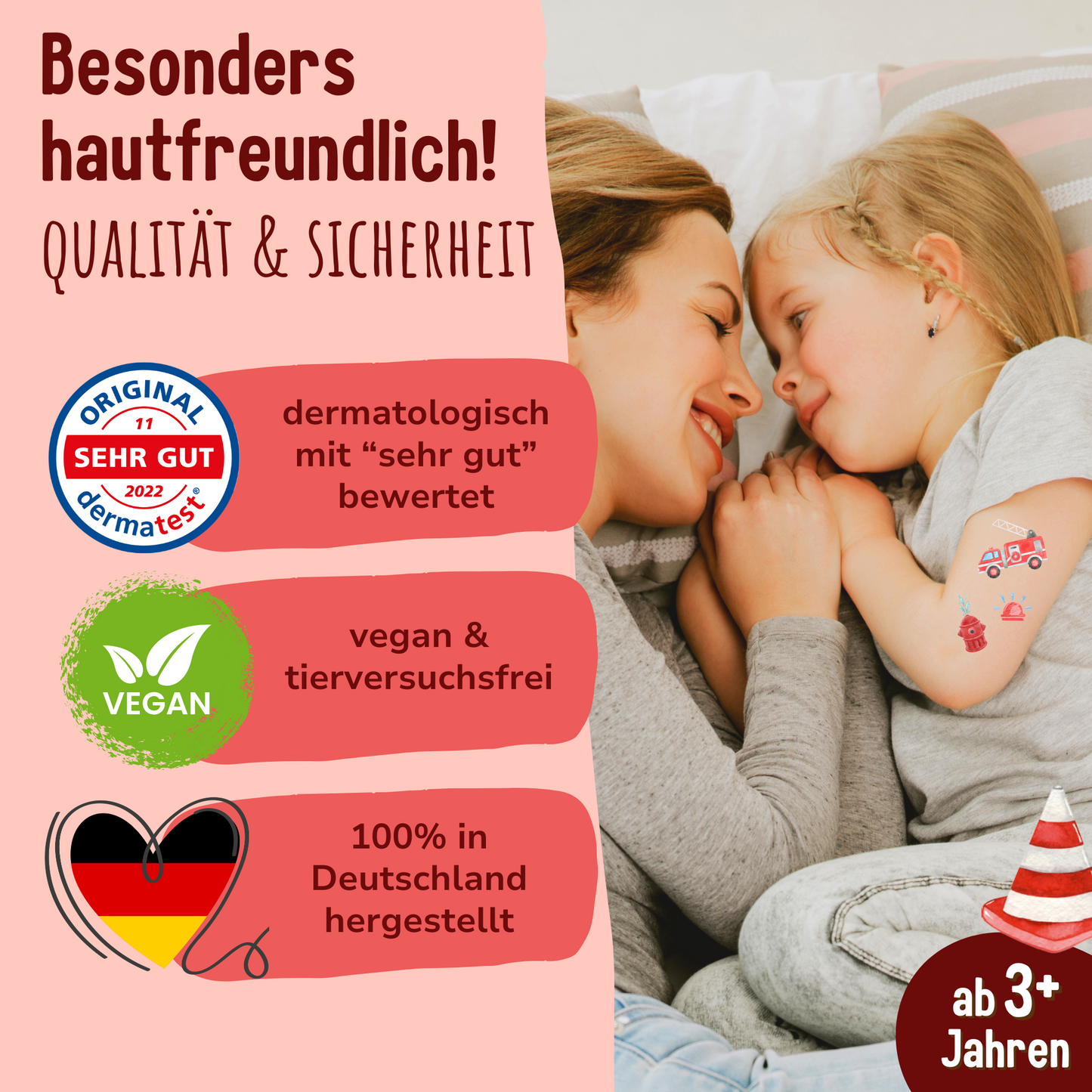 110 hautfreundliche Kinder Tattoos | Feuerwehr