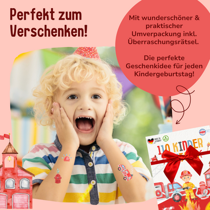 110 hautfreundliche Kinder Tattoos | Feuerwehr
