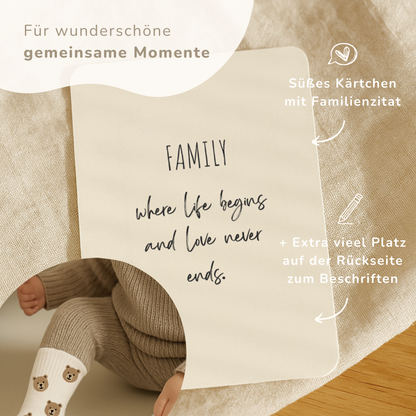 Babysocken Set inkl. Karte & Baumwollsäckchen