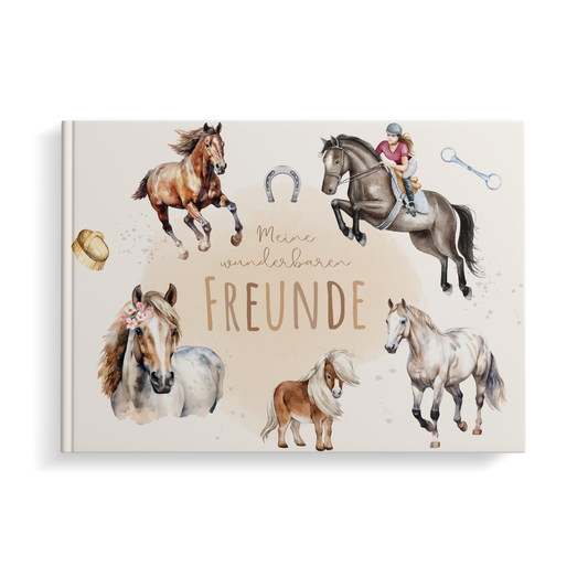 Freundebuch für Kinder | Pferde
