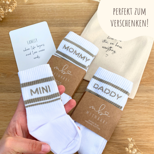Retro-Socken Mini Beige