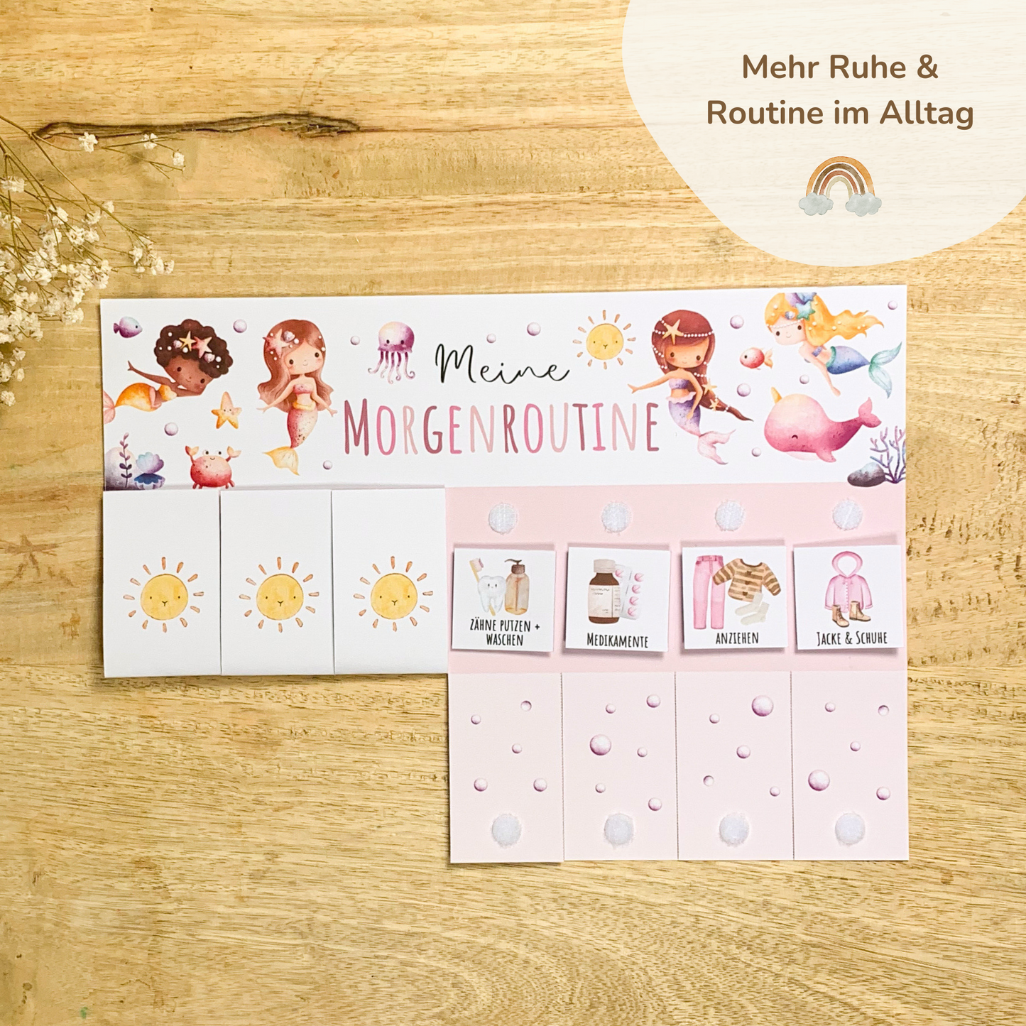 Morgen- & Abendroutine für Kinder | zum sofort Ausdrucken | Meerjungfrau