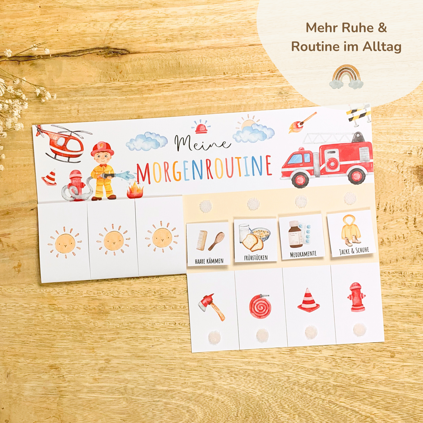 Morgen- & Abendroutine für Kinder | zum sofort Ausdrucken | Feuerwehr