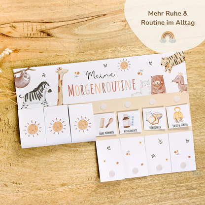 Morgen- & Abendroutine für Kinder | zum sofort Ausdrucken | Boho